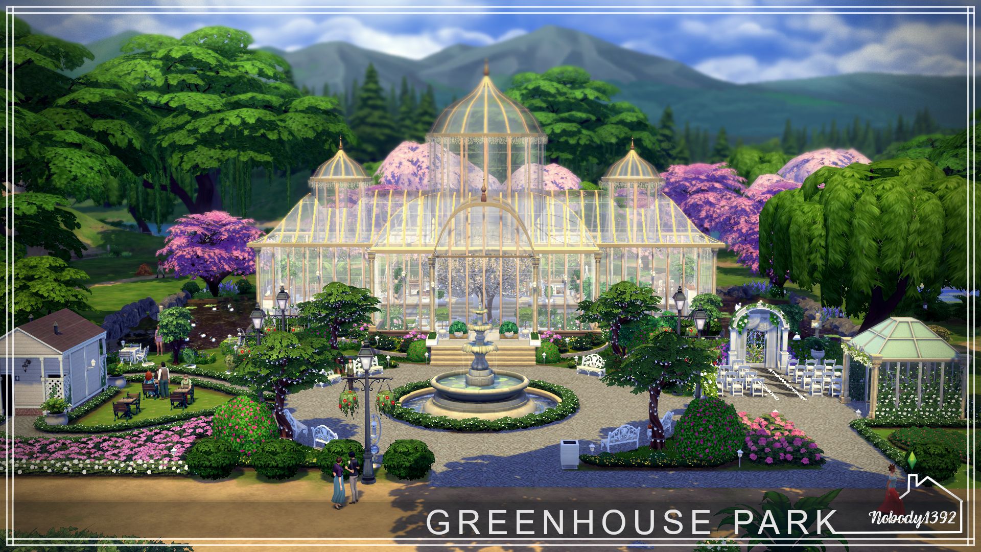 GreenHouse Park(No CC!) mod for The Sims 4 