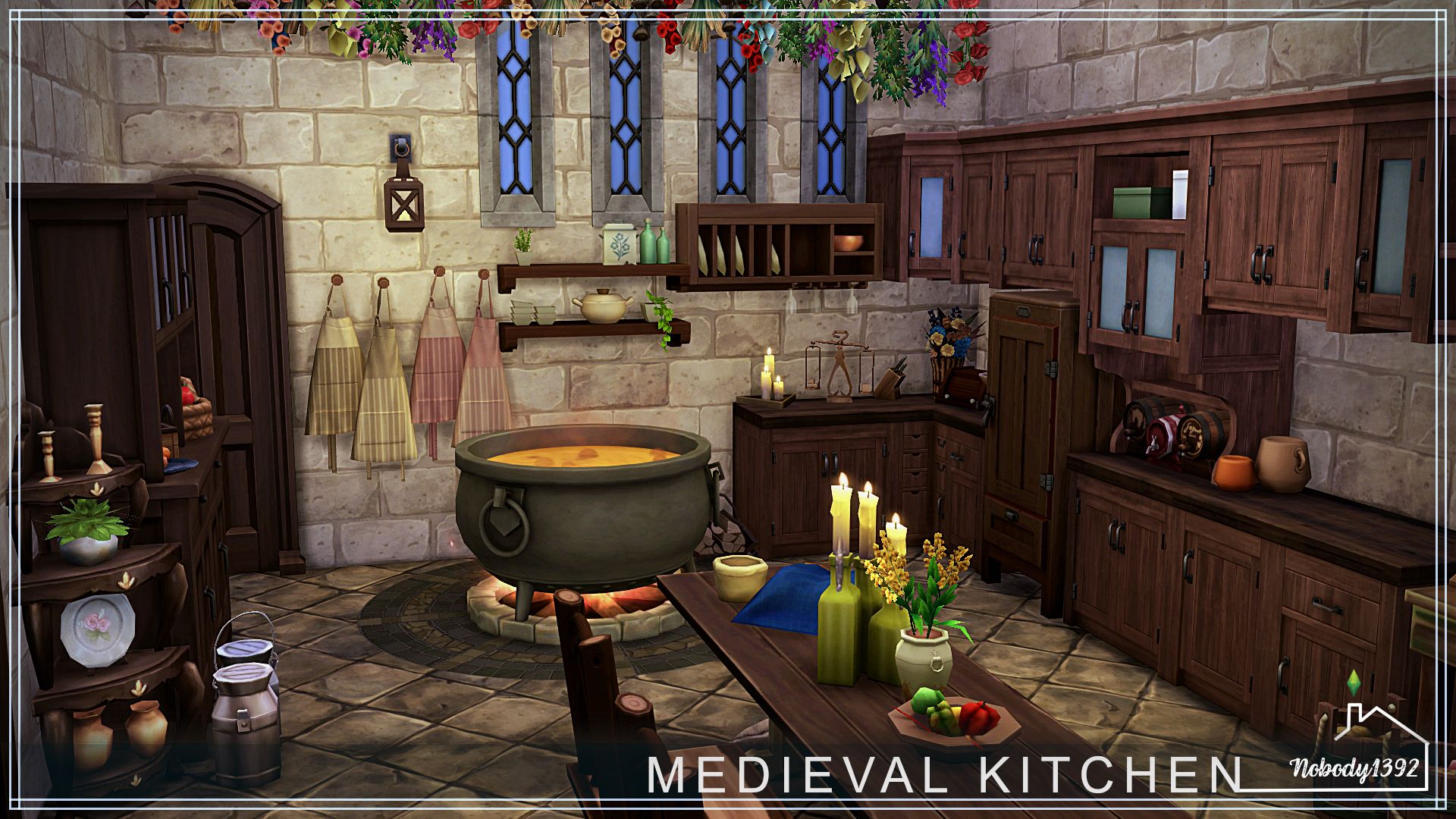 Medieval Kitchen (No CC!) - room mod for The Sims 4 