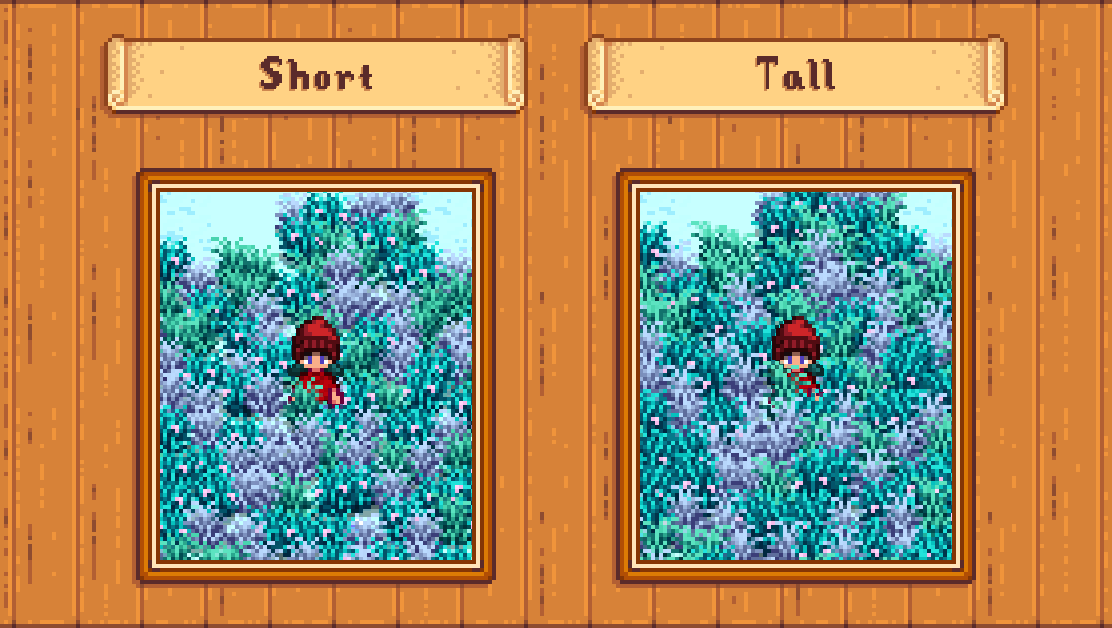 Elle's Grass Replacement mod for Stardew Valley