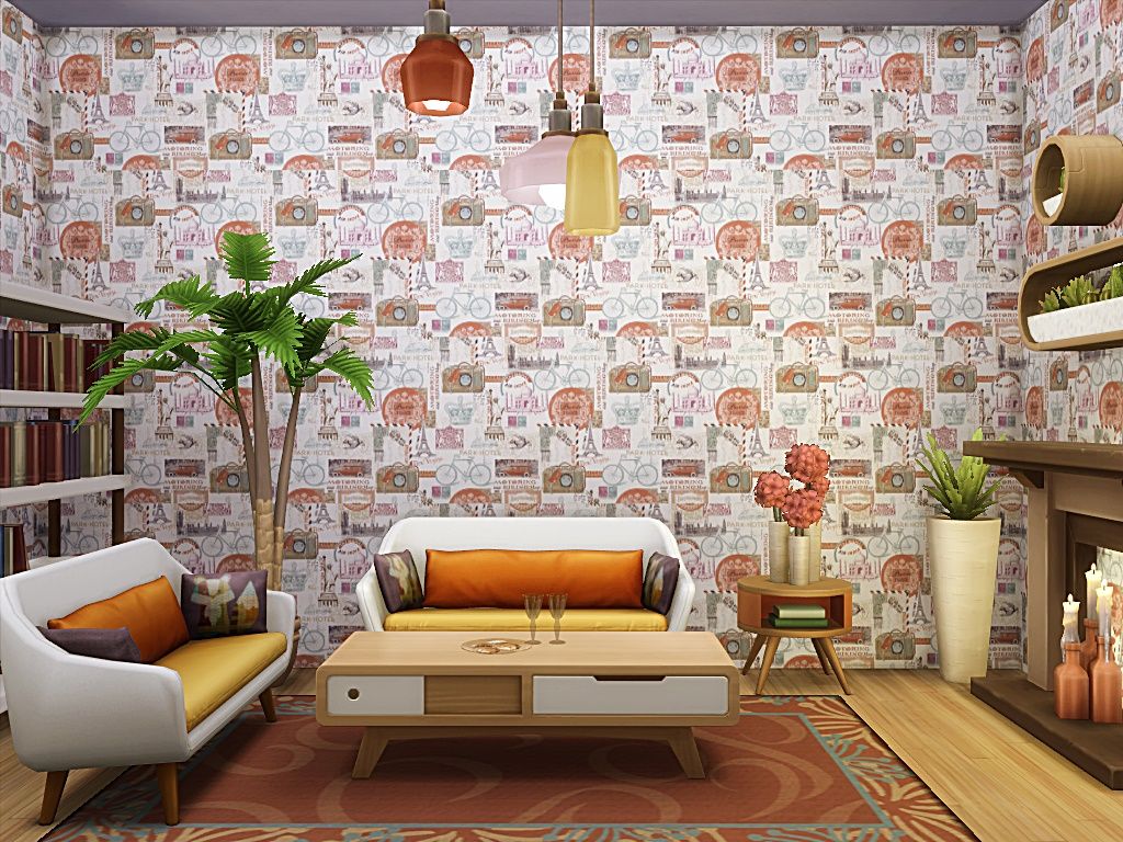 ShabbyChic-Wallpaper mod for The Sims 4 