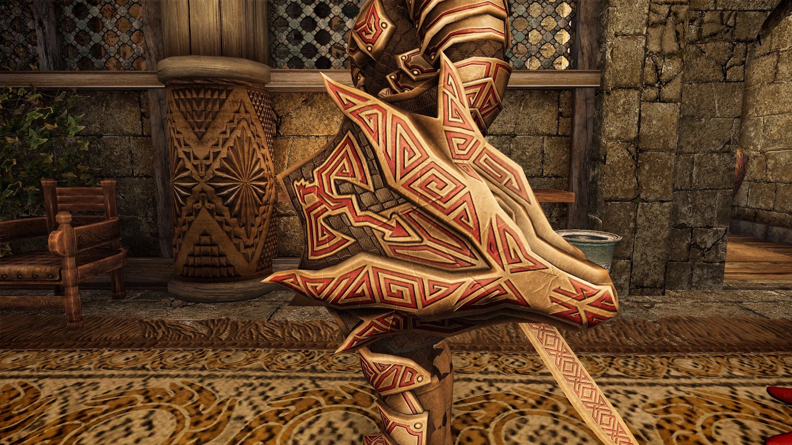 Dragonblood Etched Armor (Dragon Carved Recolor) mod for The Elder Scrolls V: Skyrim Special Edition