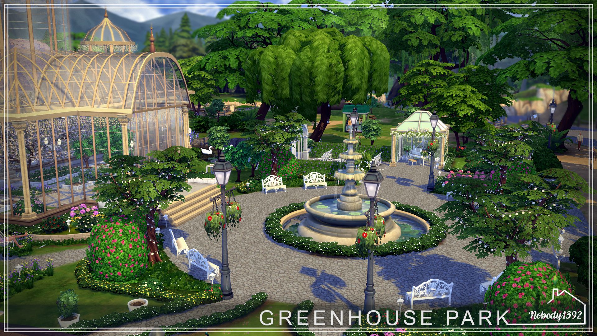 GreenHouse Park(No CC!) mod for The Sims 4 
