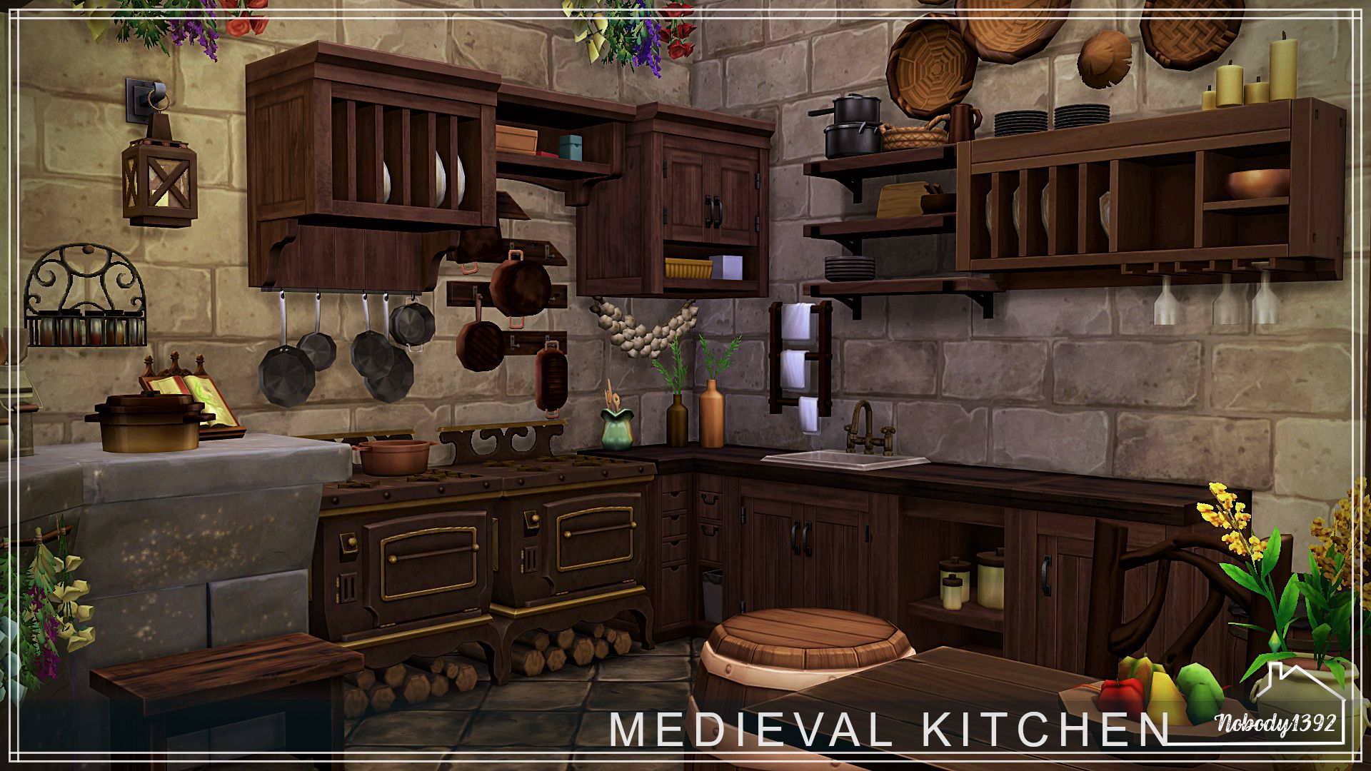 Medieval Kitchen (No CC!) - room mod for The Sims 4 