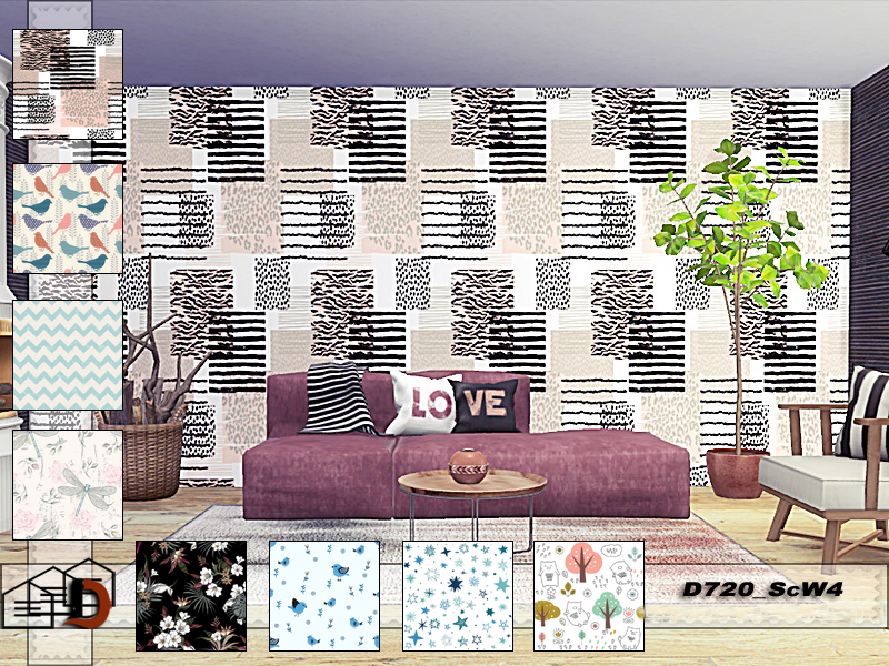 Scandinavian wallpapers - MEGAPACK! mod for The Sims 4 