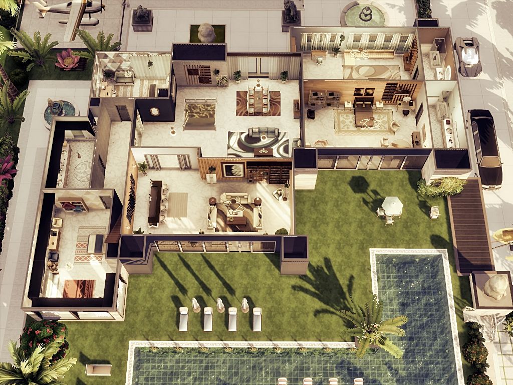 Rock Star Villa mod for The Sims 4 