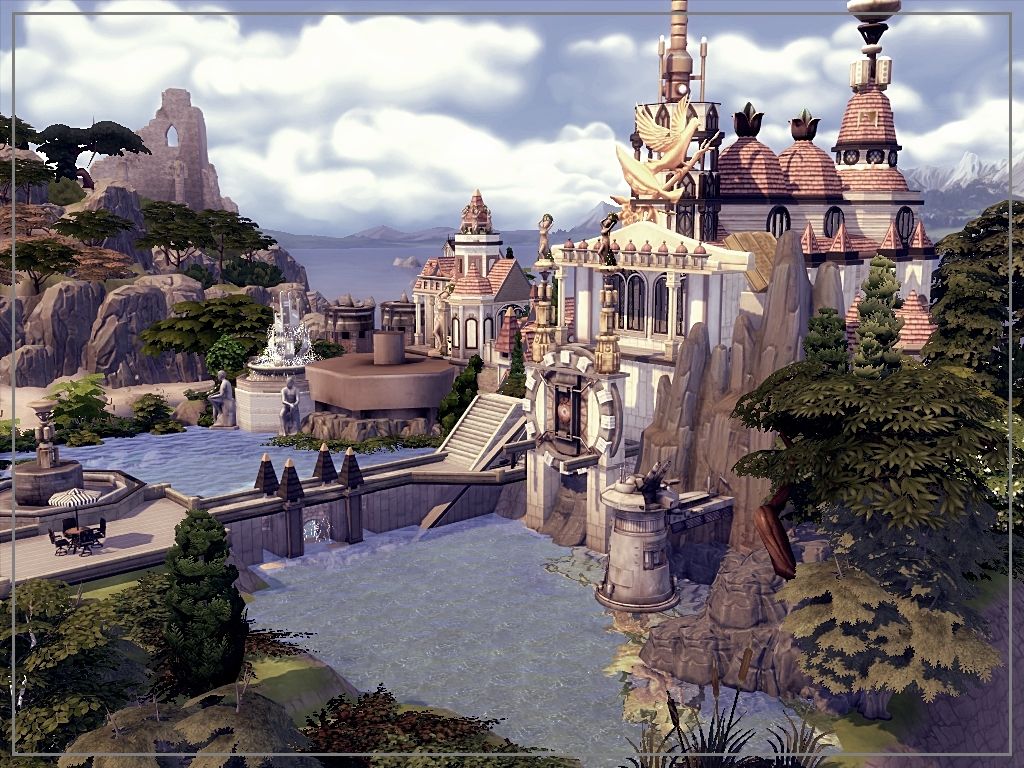 Castle on the rock mod for The Sims 4 