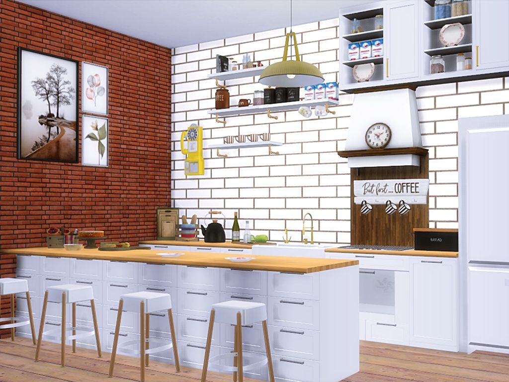 Loft walls mod for The Sims 4 