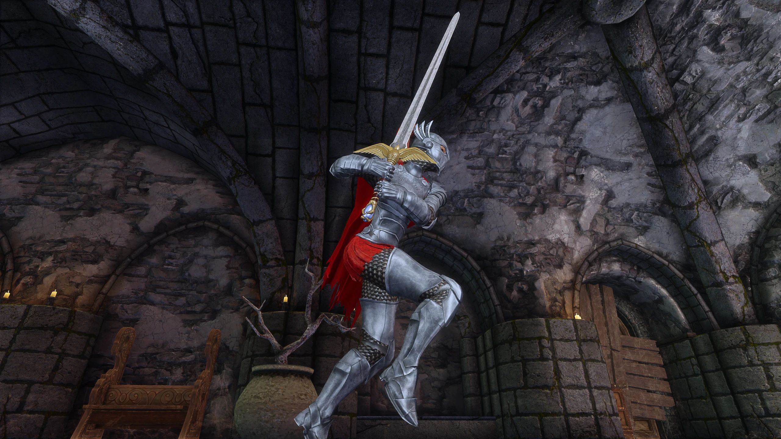 Steel Falcon Armour Set BHUNP 3BA bodyslides mod for The Elder Scrolls V: Skyrim Special Edition