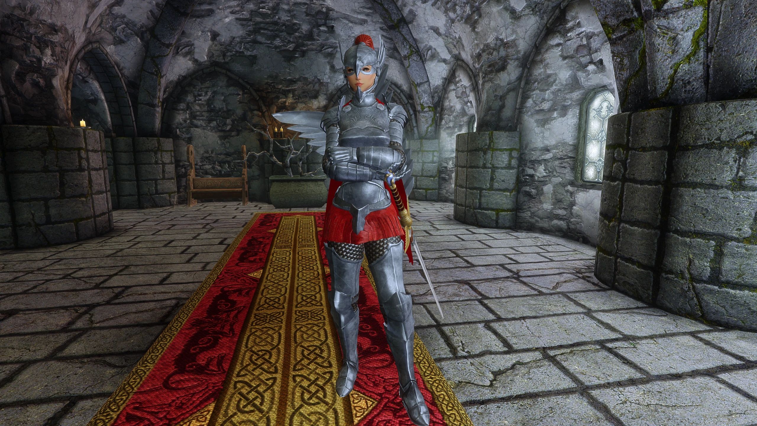 Steel Falcon Armour Set BHUNP 3BA bodyslides mod for The Elder Scrolls V: Skyrim Special Edition