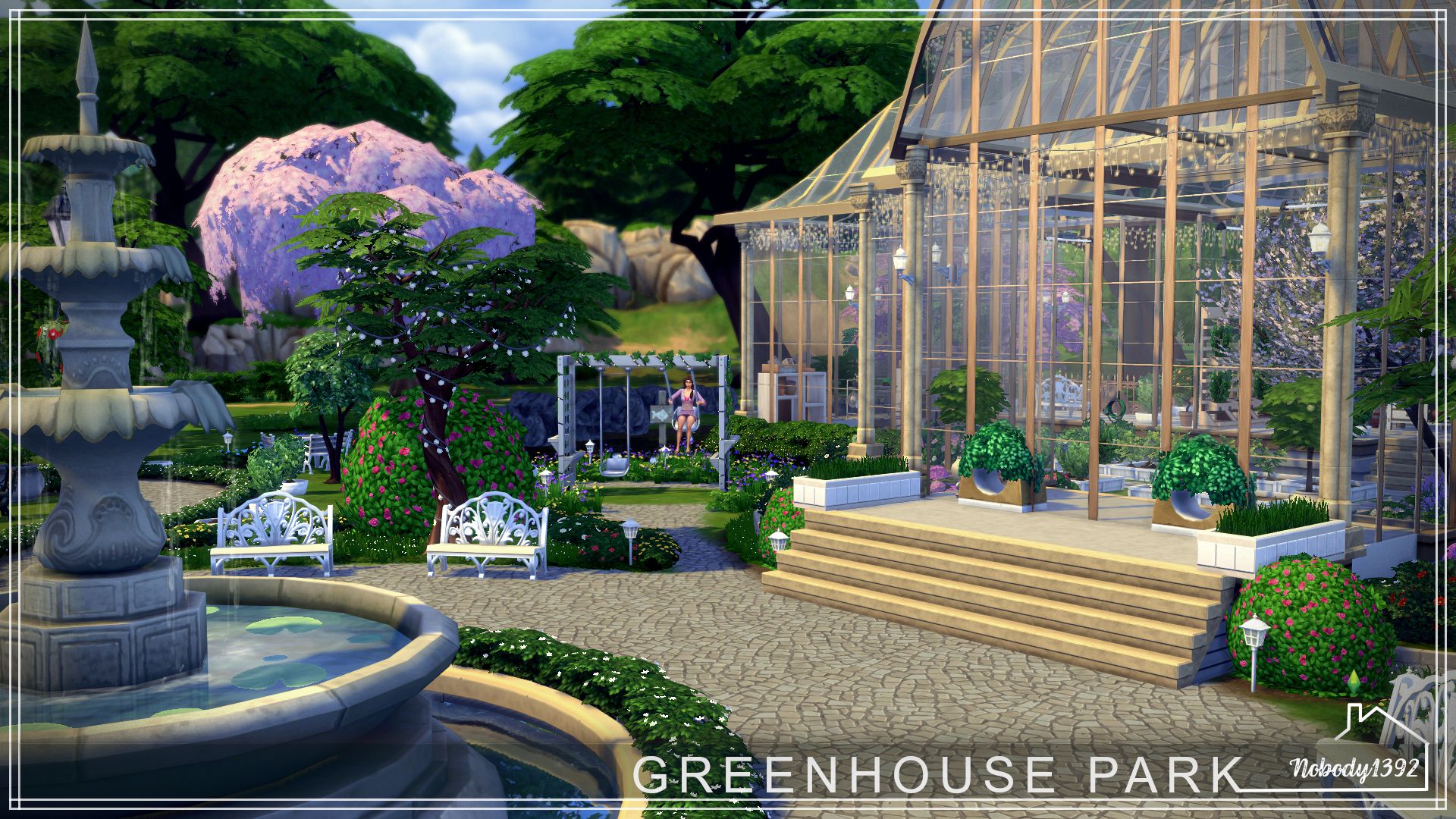 GreenHouse Park(No CC!) mod for The Sims 4 