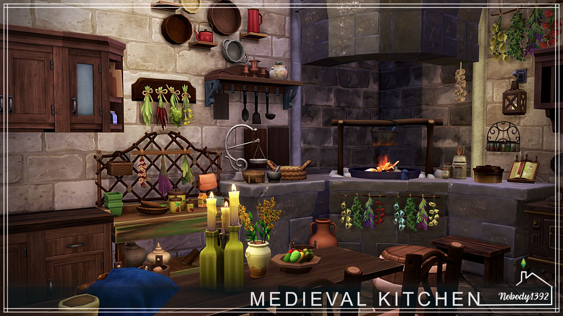 Medieval Kitchen (No CC!) - room mod for The Sims 4 