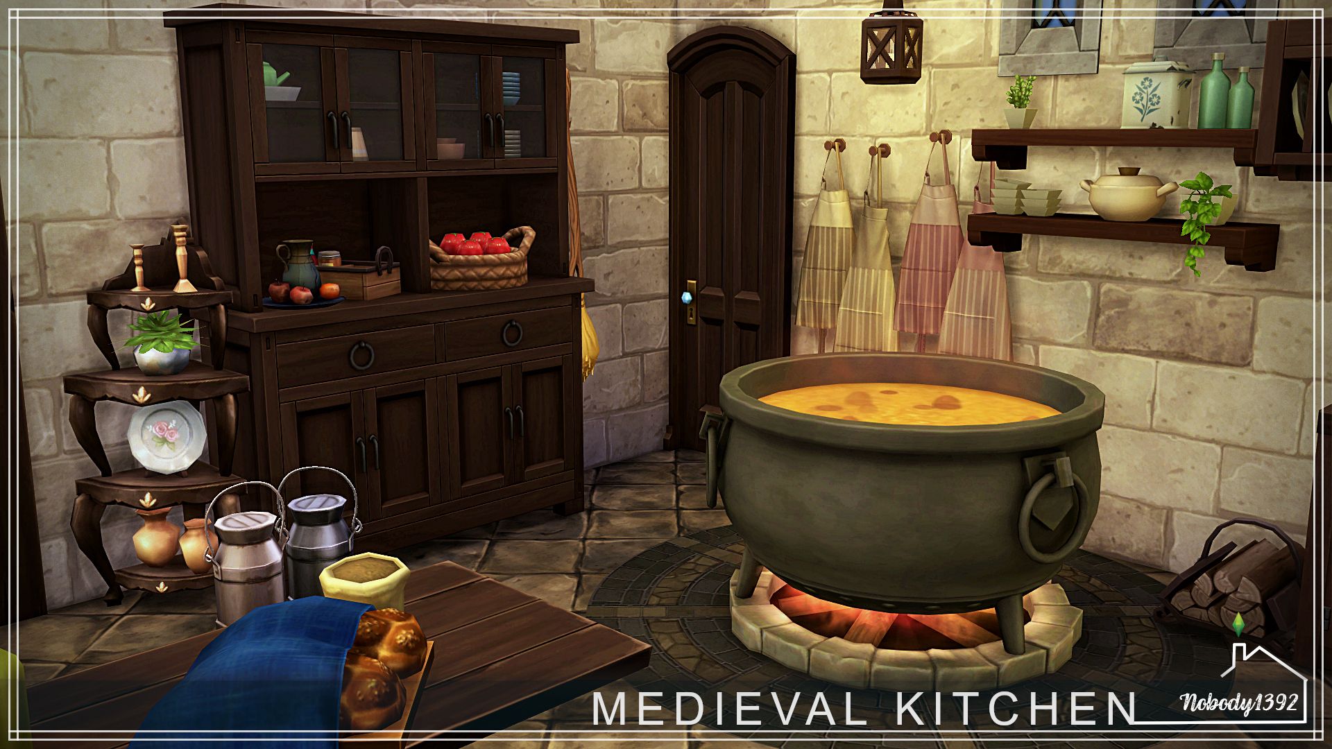 Medieval Kitchen (No CC!) - room mod for The Sims 4 