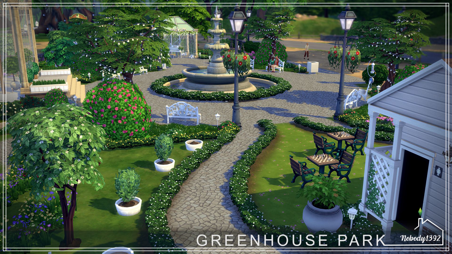GreenHouse Park(No CC!) mod for The Sims 4 