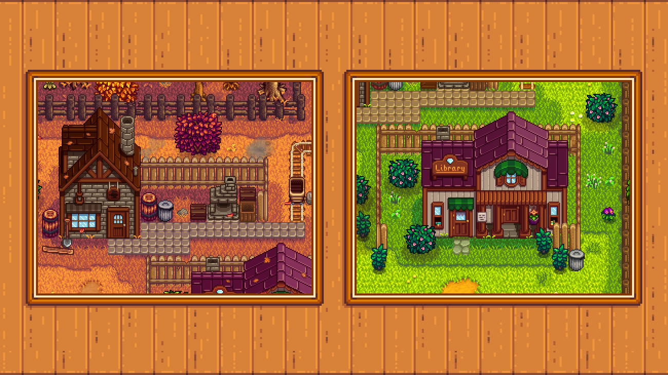 Elle's Town Buildings mod for Stardew Valley