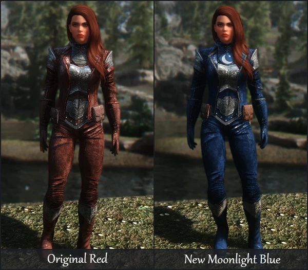 Mavari Armor Recolor - Moonlight Blue mod for Skyrim
