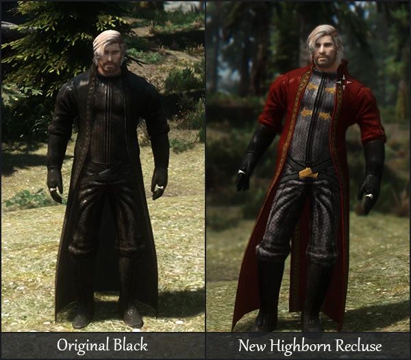 The Hermit Armor Recolor - Forest Hermit and Highborn Recluse mod for Skyrim