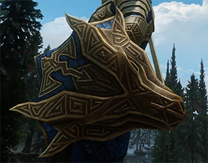 Dragon Carved Armor Recolor - Regal Gold and Blue and Winter Dragon mod for Skyrim