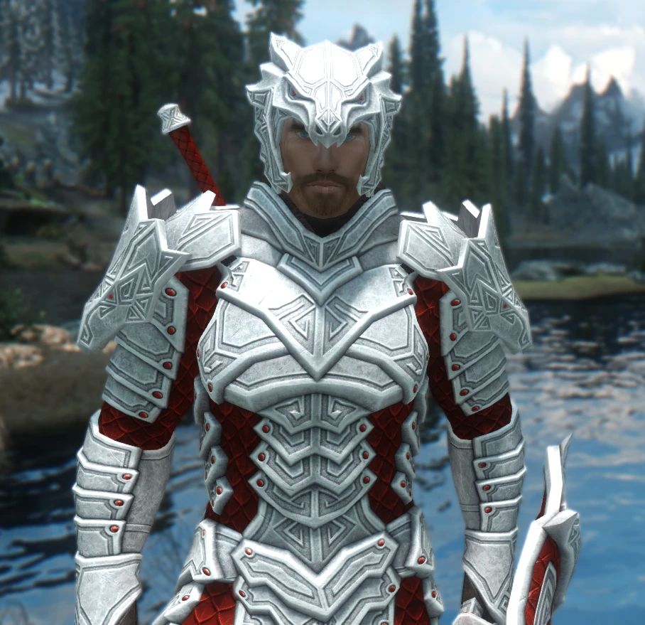 Dragon Carved Armor Recolor - Regal Gold and Blue and Winter Dragon mod for Skyrim