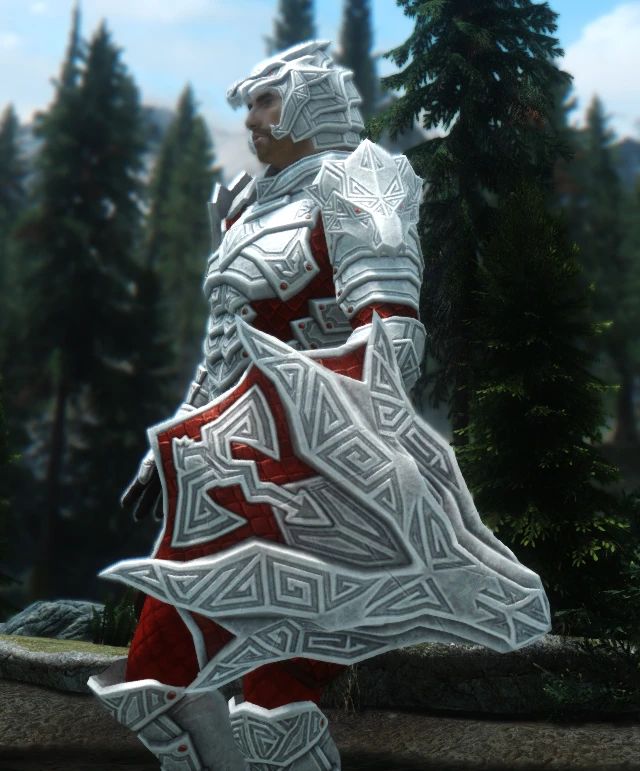Dragon Carved Armor Recolor - Regal Gold and Blue and Winter Dragon mod for Skyrim