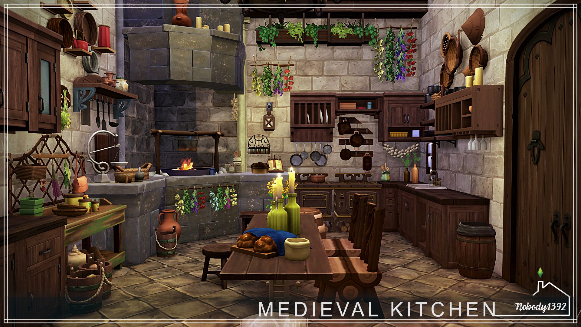 Medieval Kitchen (No CC!) - room mod for The Sims 4 