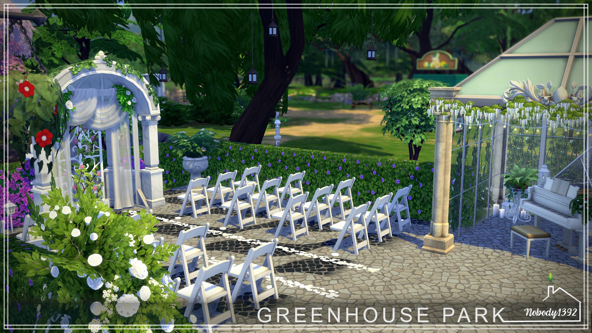 GreenHouse Park(No CC!) mod for The Sims 4 