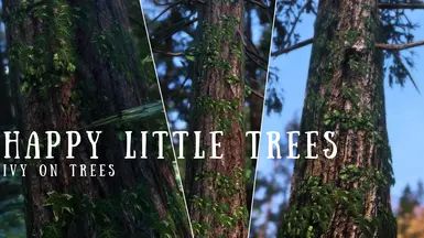 Happy Little Trees - Ivy on Trees (Base Object Swapper) mod for The Elder Scrolls V: Skyrim Special Edition