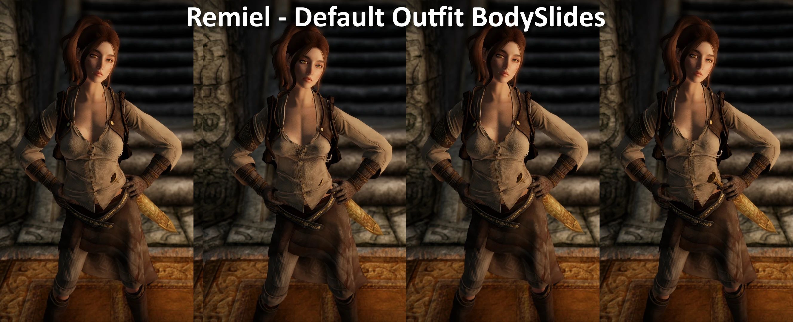 Remiel - Default Outfit BodySlides - CBBE 3BA - BHUNP mod for The Elder Scrolls V: Skyrim Special Edition