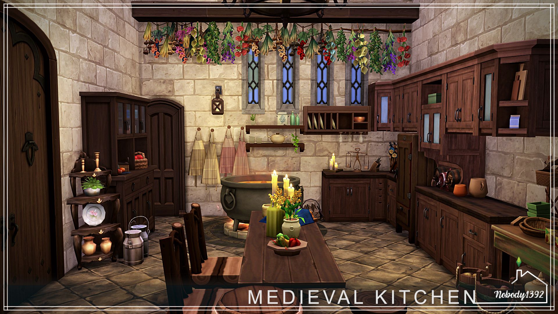 Medieval Kitchen (No CC!) - room mod for The Sims 4 