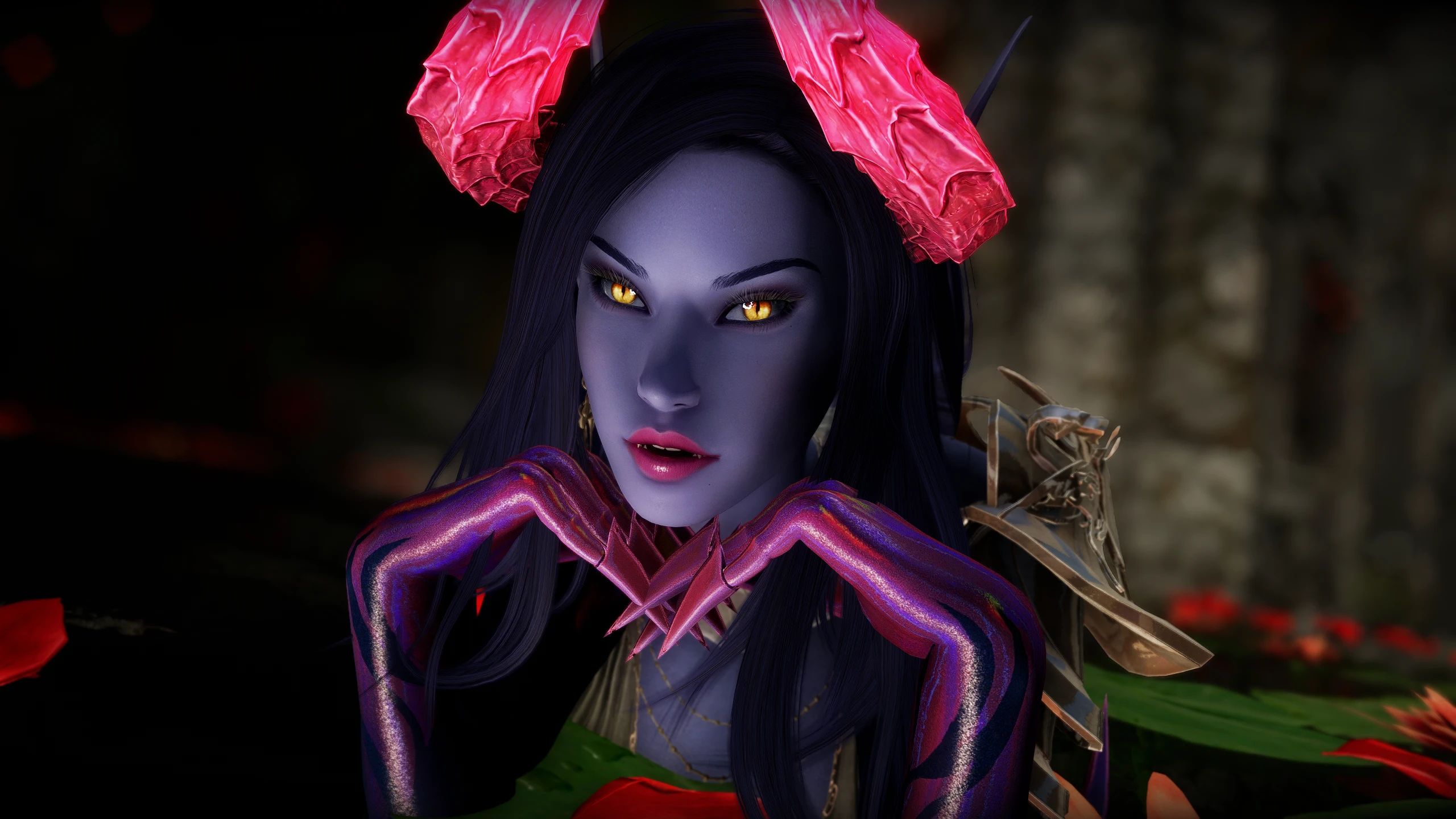 High Poly Head - Vermillion the Succubus Preset ( Based of the Fully Voiced Companion ) mod for The Elder Scrolls V: Skyrim Special Edition