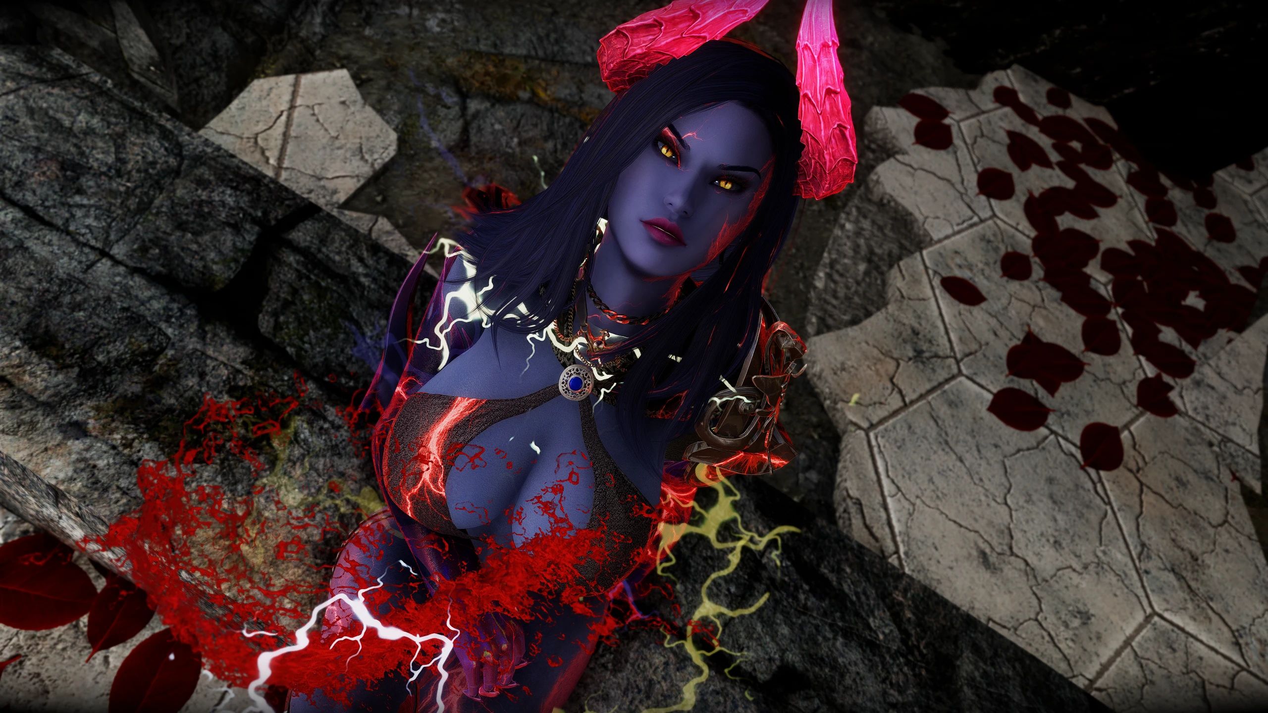 Vermillion the Succubus Redux (Fully Custom Voiced Companion) mod for The Elder Scrolls V: Skyrim Special Edition