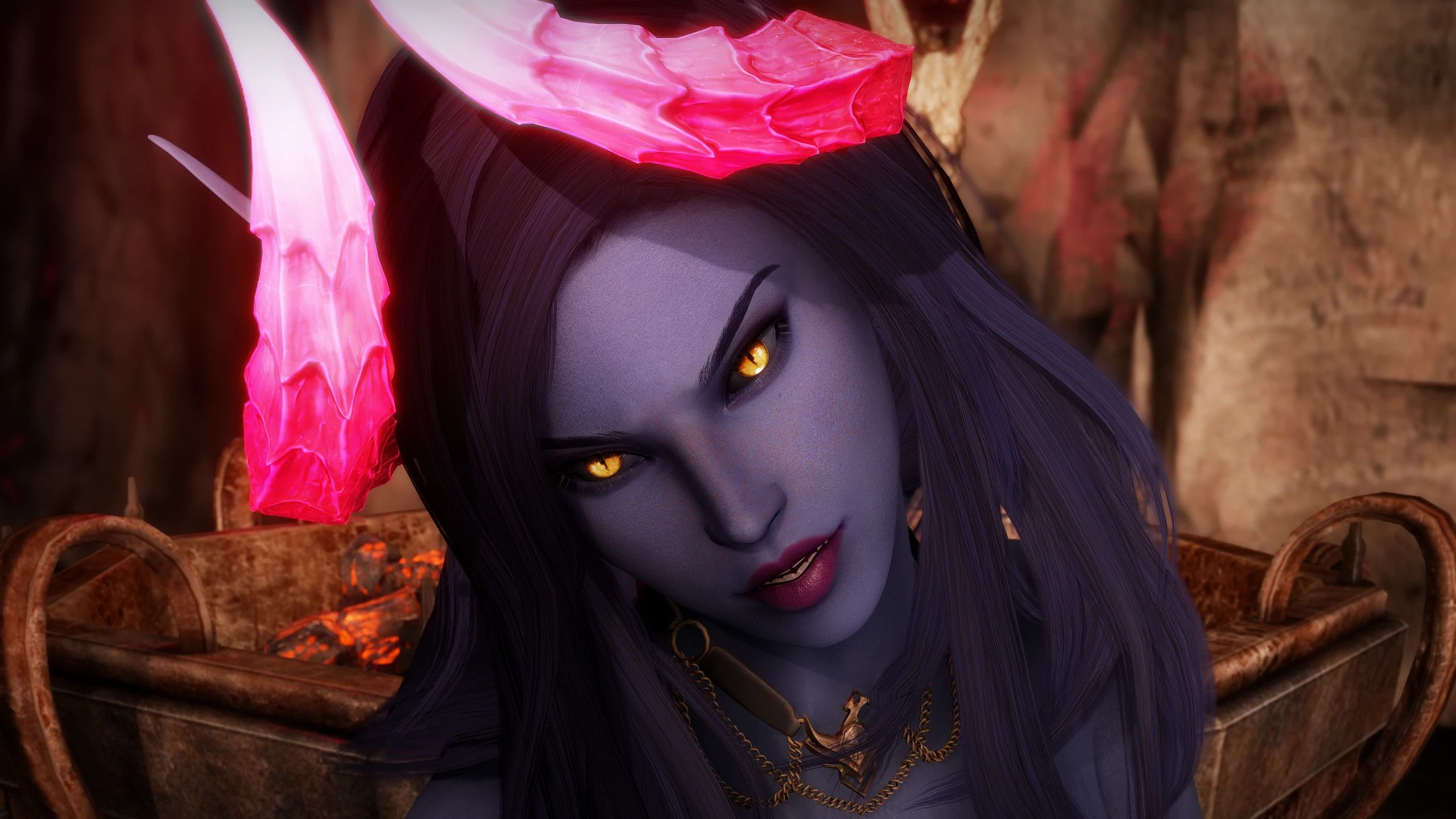 Vermillion the Succubus Redux (Fully Custom Voiced Companion) mod for The Elder Scrolls V: Skyrim Special Edition