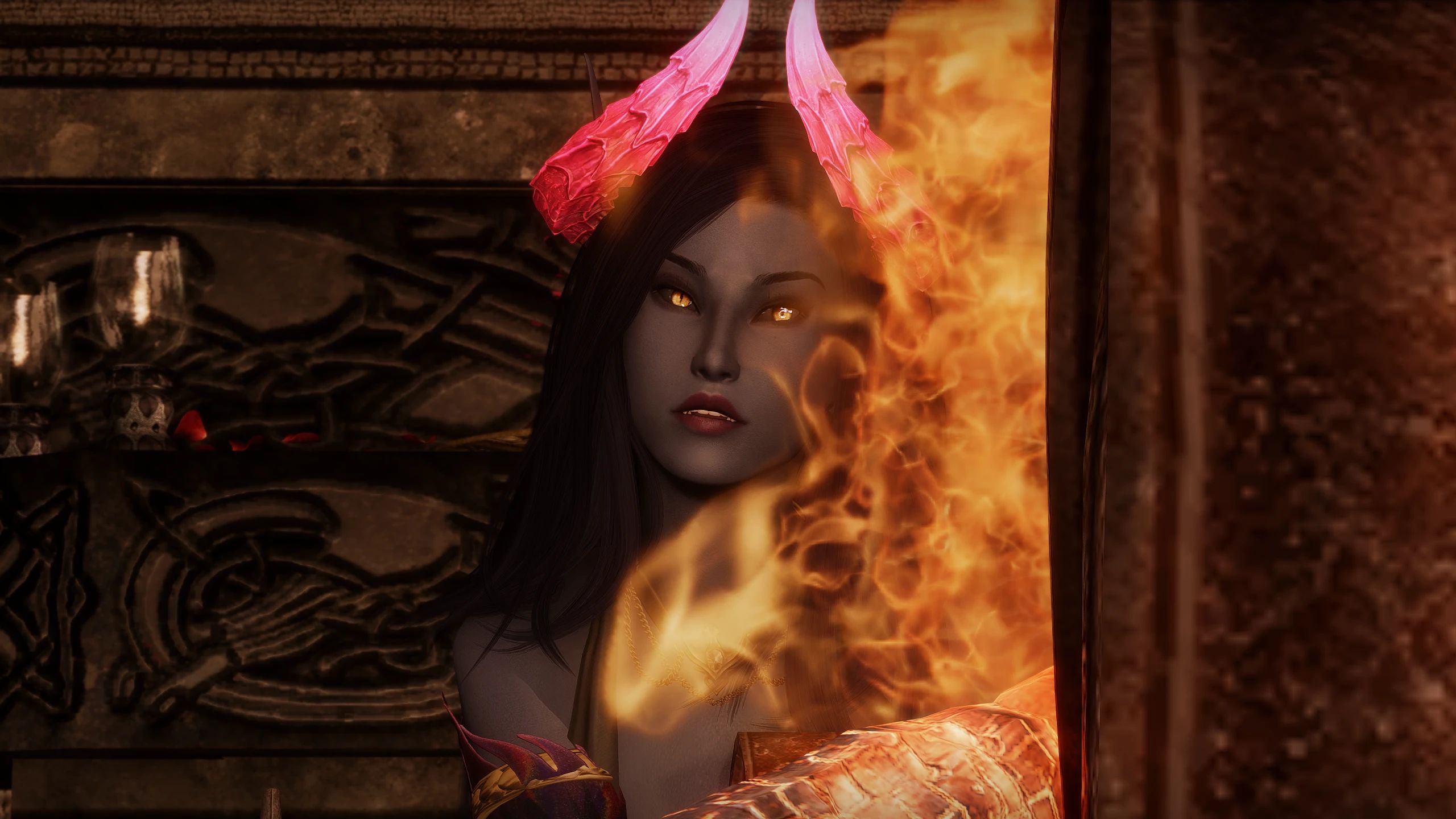 Vermillion the Succubus Redux (Fully Custom Voiced Companion) mod for The Elder Scrolls V: Skyrim Special Edition