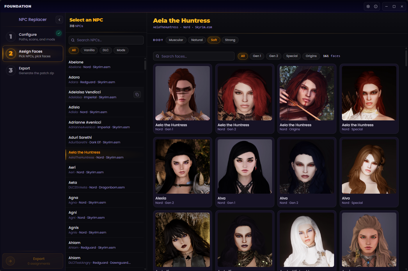 Exclusive - Foundation - Faces mod for The Elder Scrolls V: Skyrim Special Edition