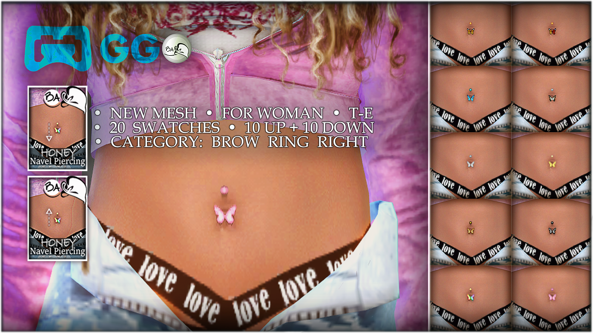 GG_Navel Piercing mod for The Sims 4 