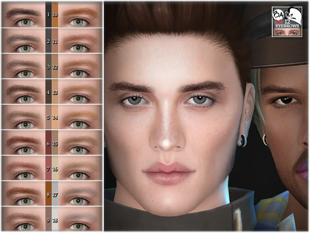 Eyebrows-GG12 mod for The Sims 4 