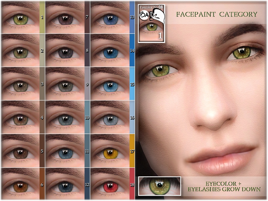 Eyecolor-GG08 mod for The Sims 4 