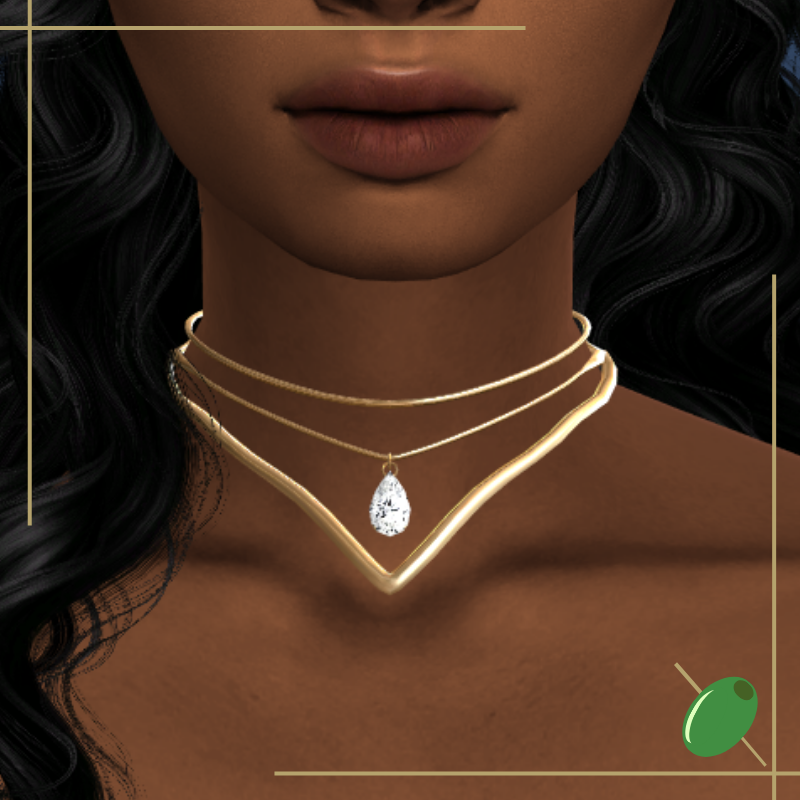 Mezza Choker mod for The Sims 4 
