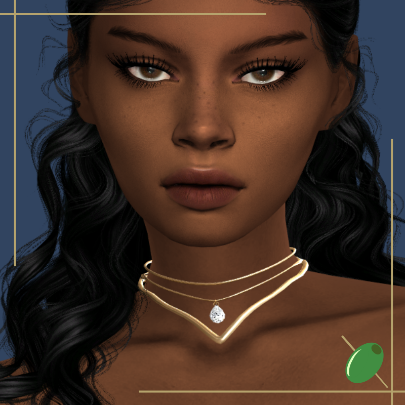 Mezza Choker mod for The Sims 4 
