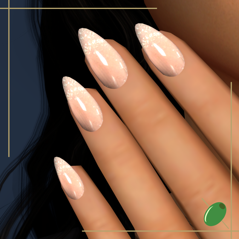 Shimmer Bridal Nails mod for The Sims 4 