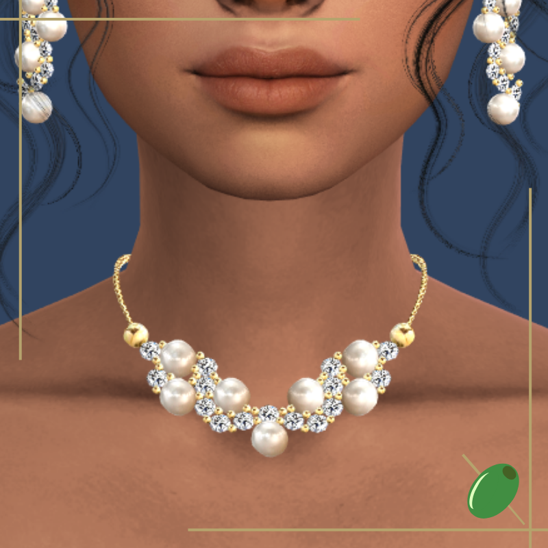 Meredith Bridal Necklace mod for The Sims 4 