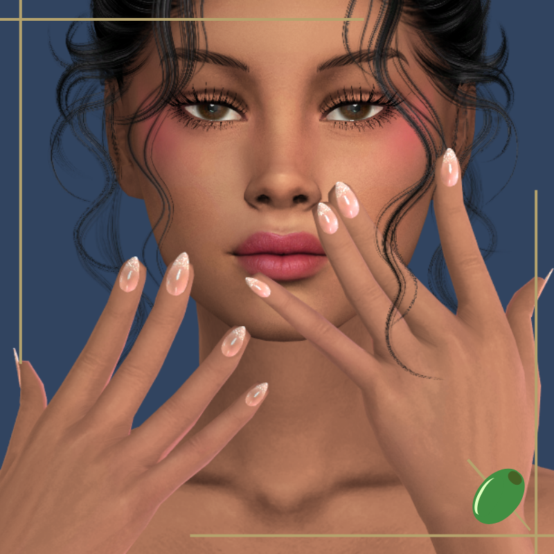 Shimmer Bridal Nails mod for The Sims 4 