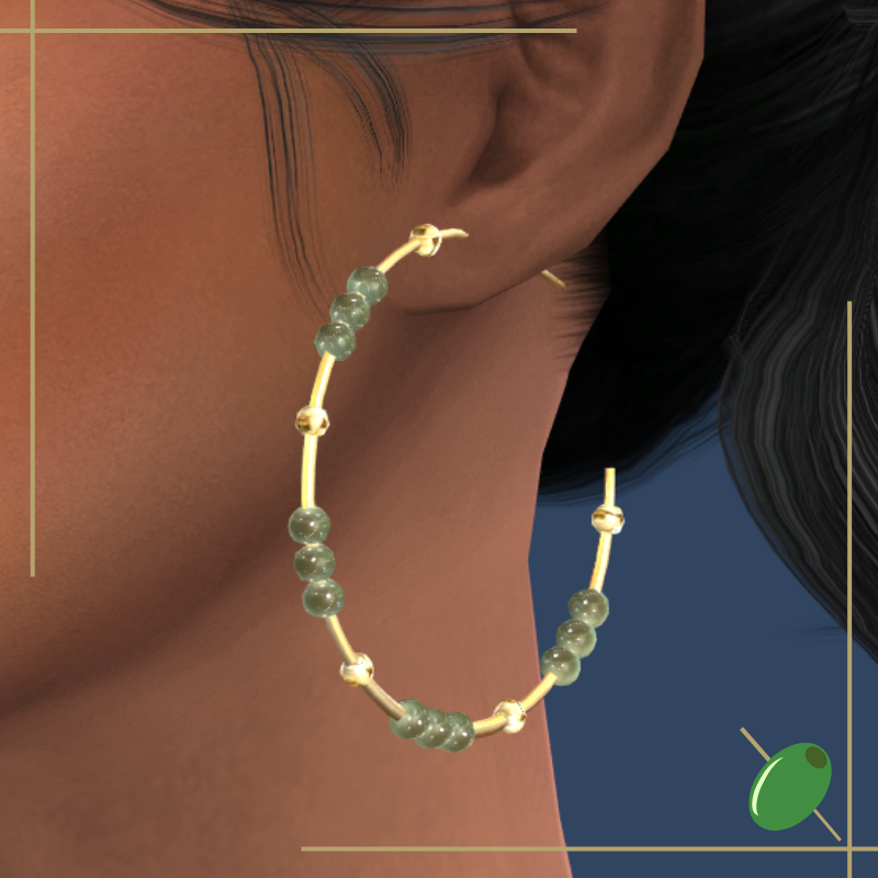 Ina Beaded Hoops mod for The Sims 4 