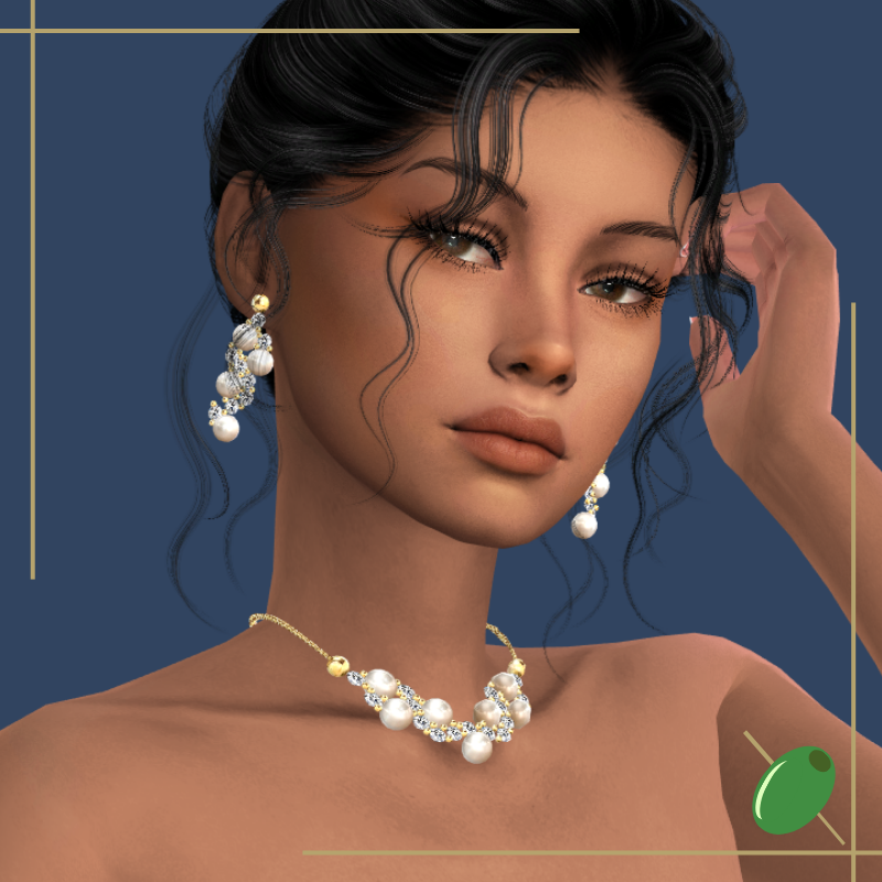 Meredith Bridal Earrings mod for The Sims 4 