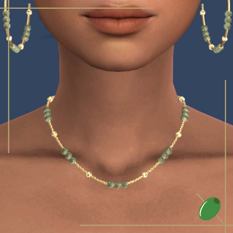 Ina Beaded Necklace mod for The Sims 4 