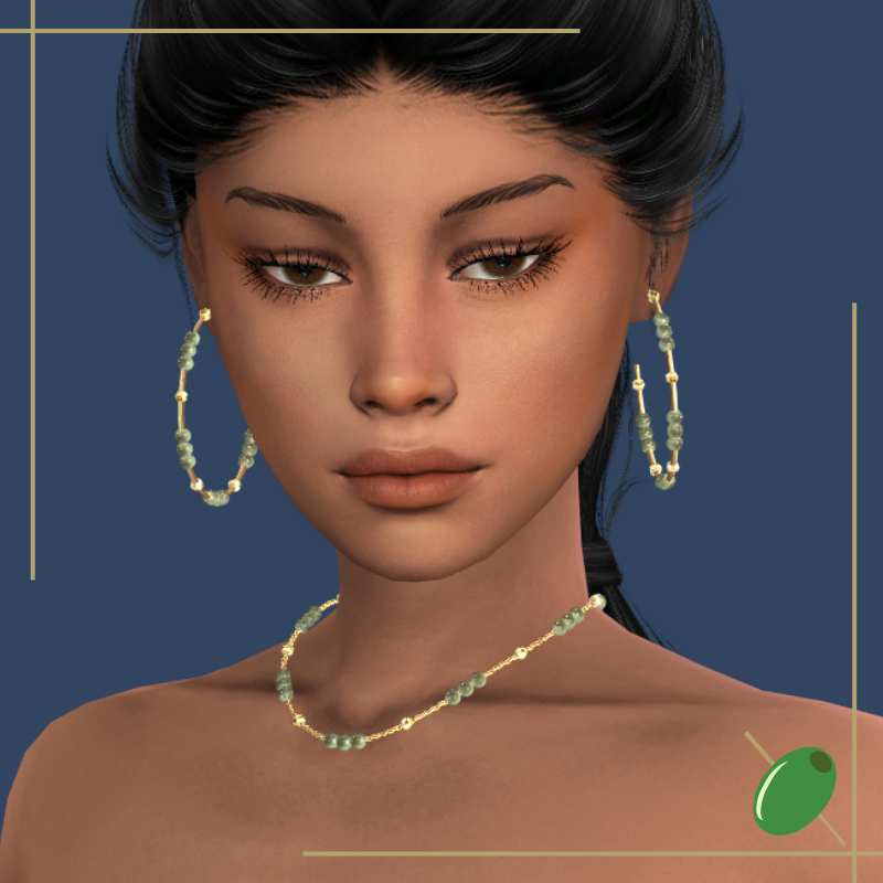 Ina Beaded Hoops mod for The Sims 4 