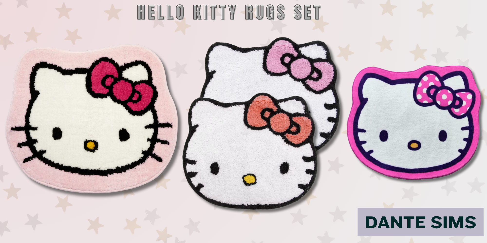 Hello kitty rugs set mod for The Sims 4 