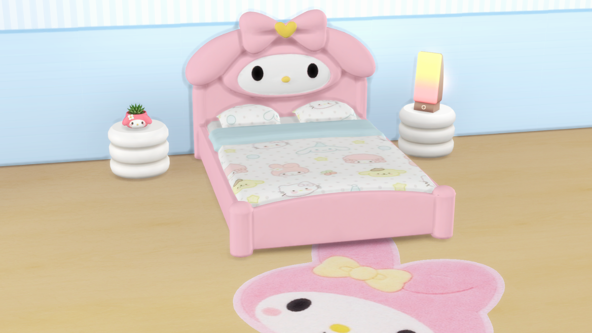 My Melody Bed mod for The Sims 4 
