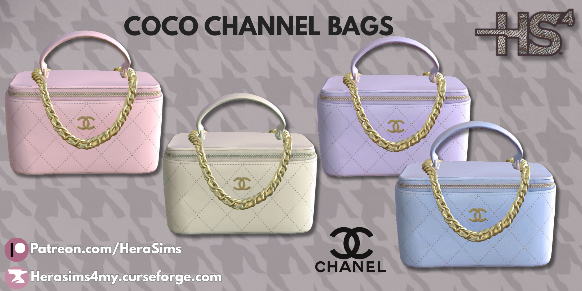 Coco chanel bag mod for The Sims 4 