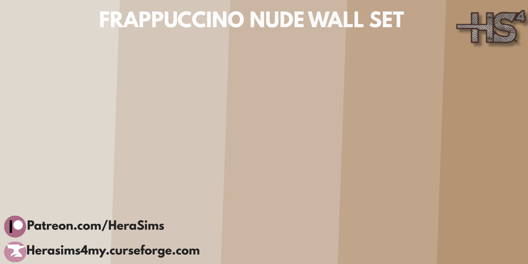 Frappuccino nude wall - set mod for The Sims 4 