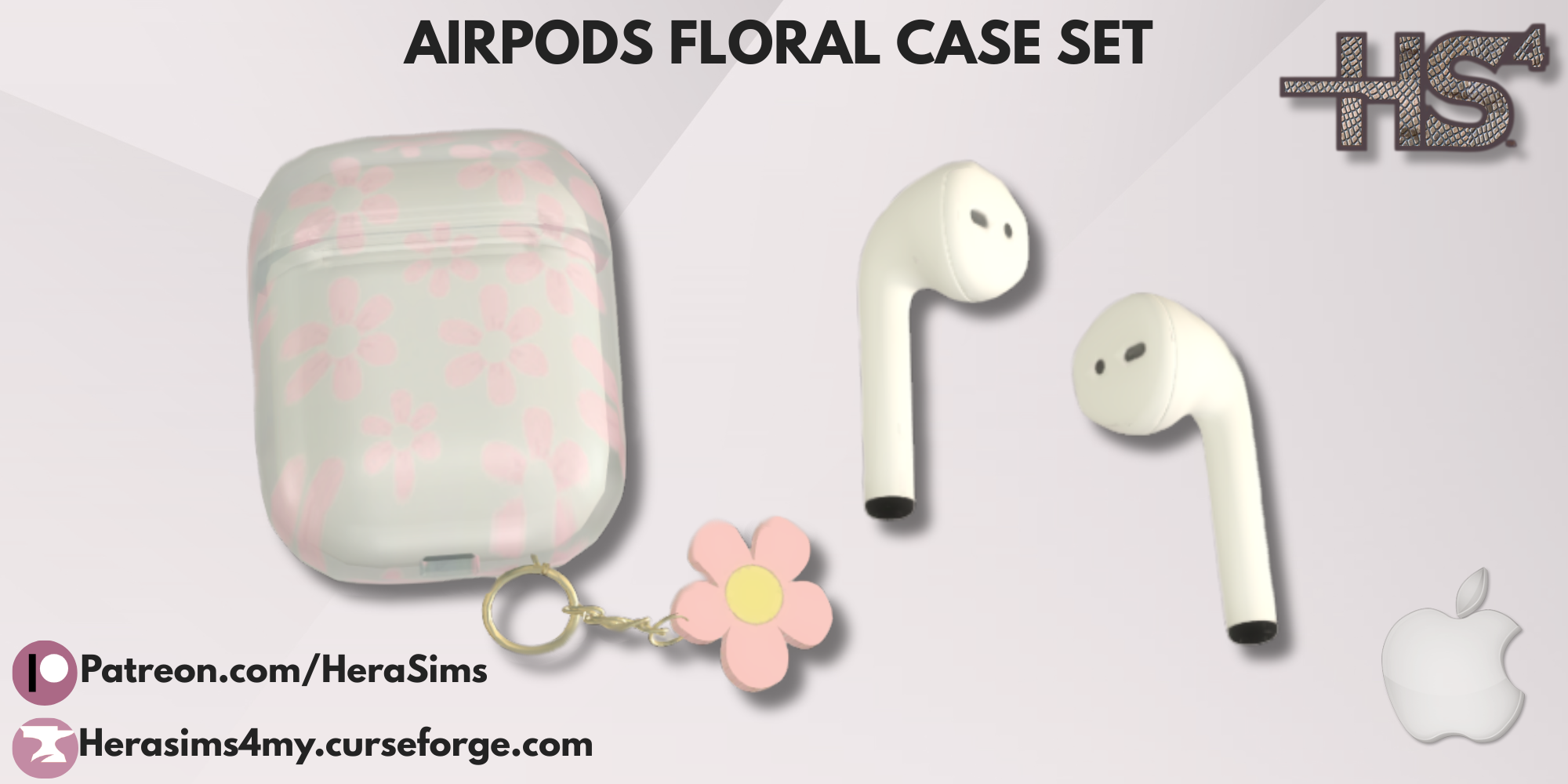 Airpods floral case set mod for The Sims 4 